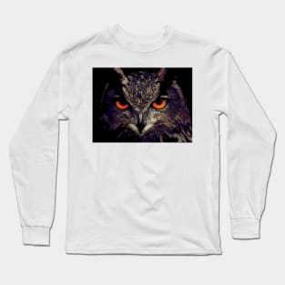 cool owl comic style Long Sleeve T-Shirt